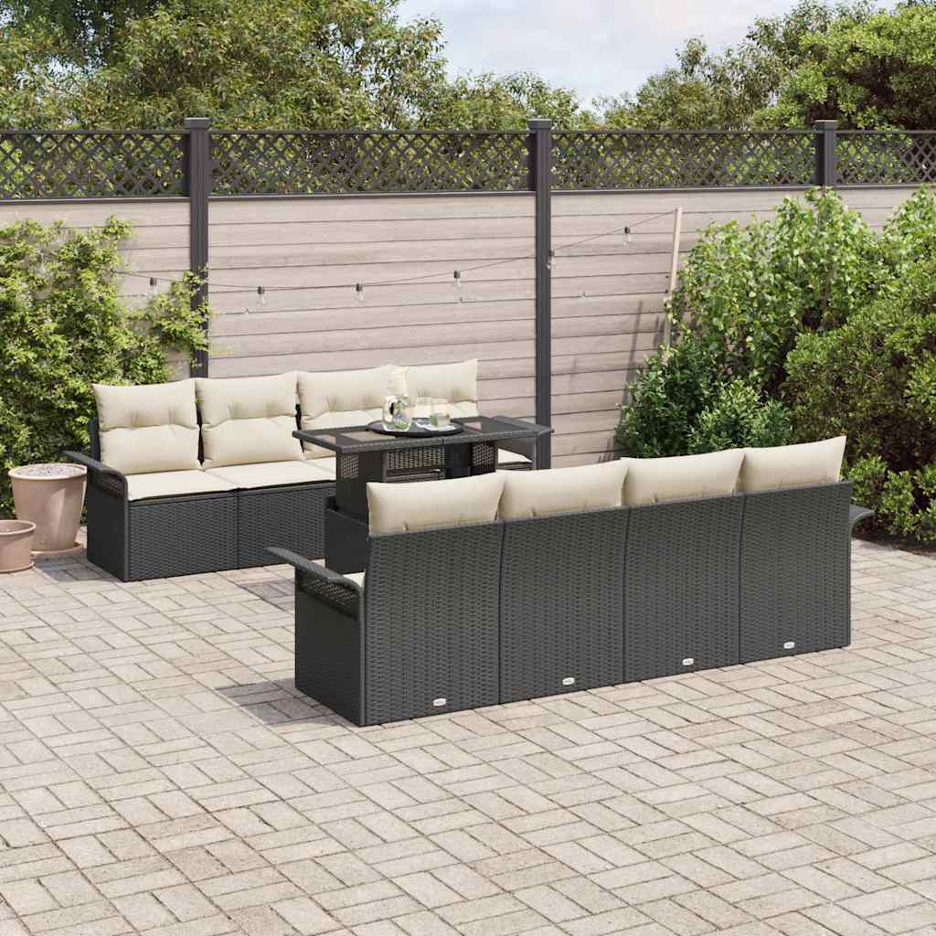 Tuin Sofa Set Met Kussen 9 Pcs Poly Riet