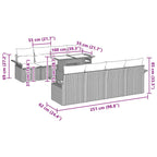 Tuin Sofa Set Met Kussen 9 Pcs Poly Riet