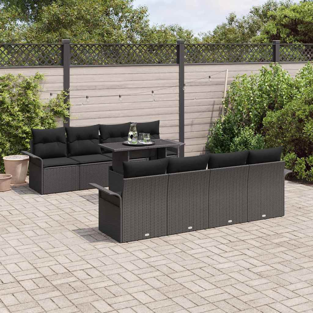 Tuin Sofa Set Met Kussen 9 Pcs Poly Riet