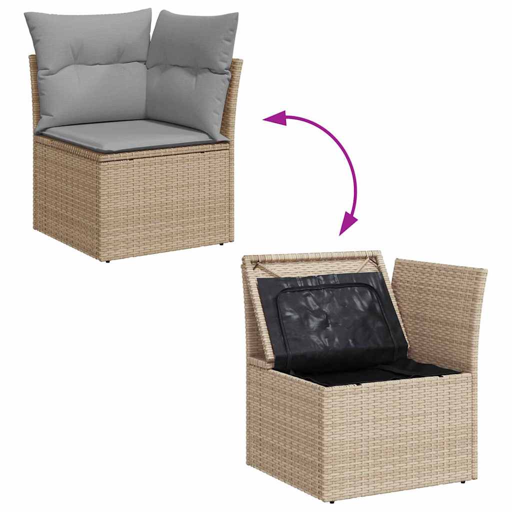 Tuin Sofa Set Met Kussen 9 Pcs Poly Riet