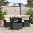 Tuin Sofa Set Met Kussen 5 Pcs Poly Riet