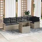 Tuin Sofa Set Met Kussen 7 Pcs Poly Riet