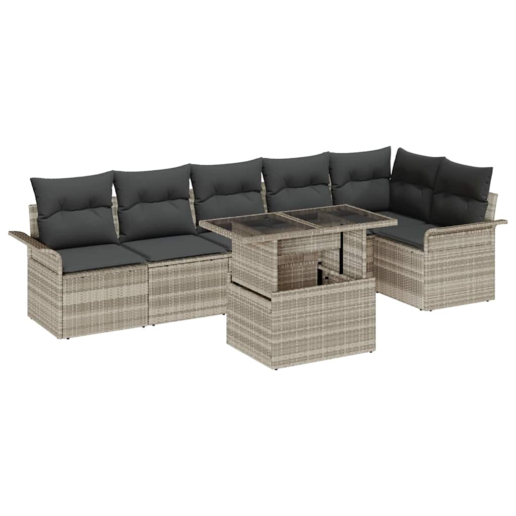 Tuin Sofa Set Met Kussen 7 Pcs Poly Riet