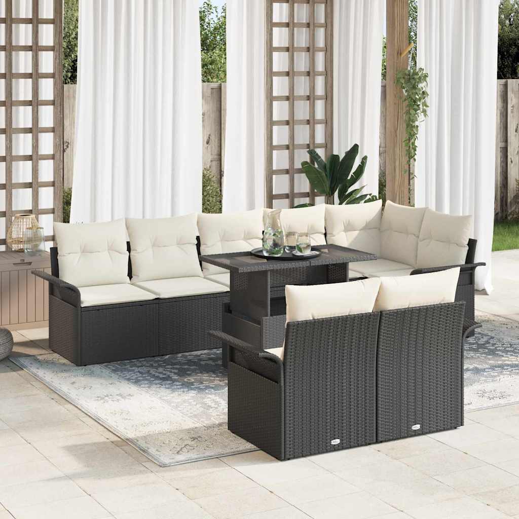 Tuin Sofa Set Met Kussen 9 Pcs Poly Riet