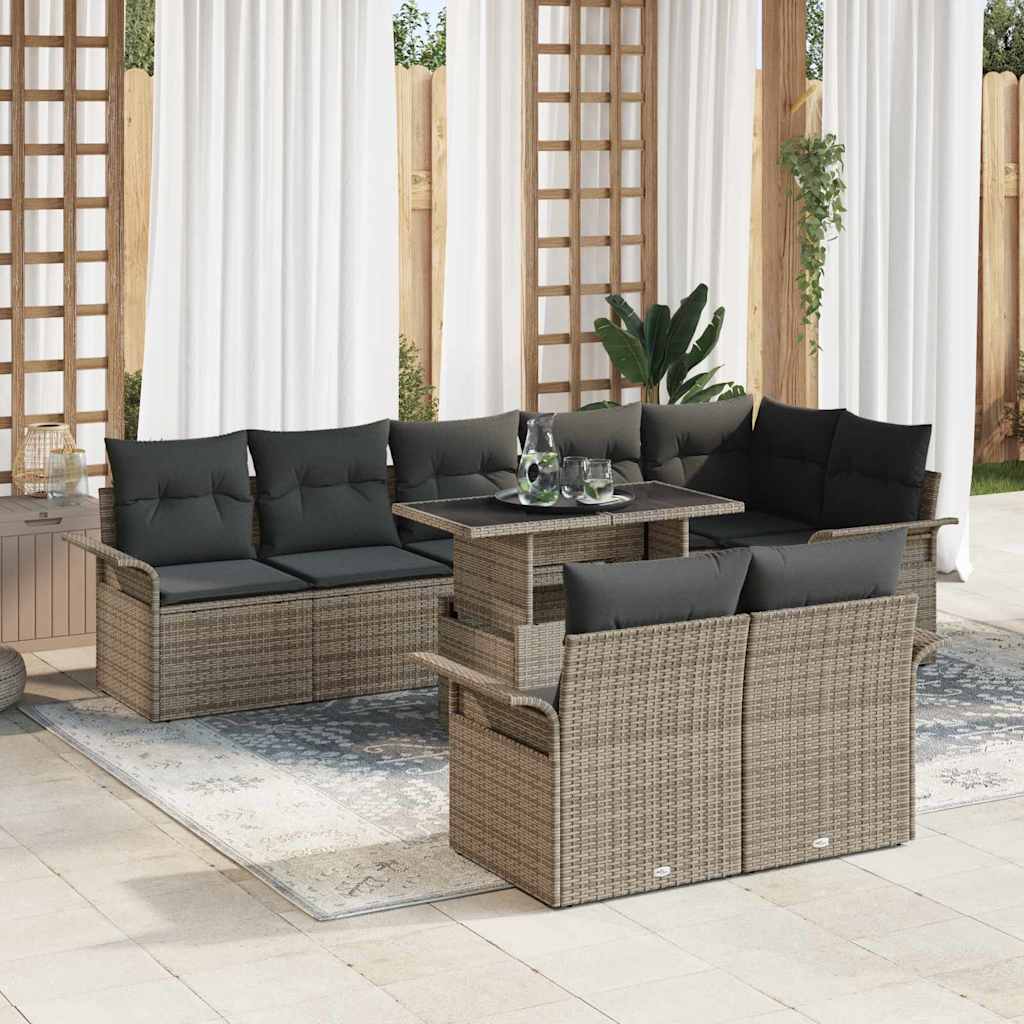 Tuin Sofa Set Met Kussen 9 Pcs Poly Riet