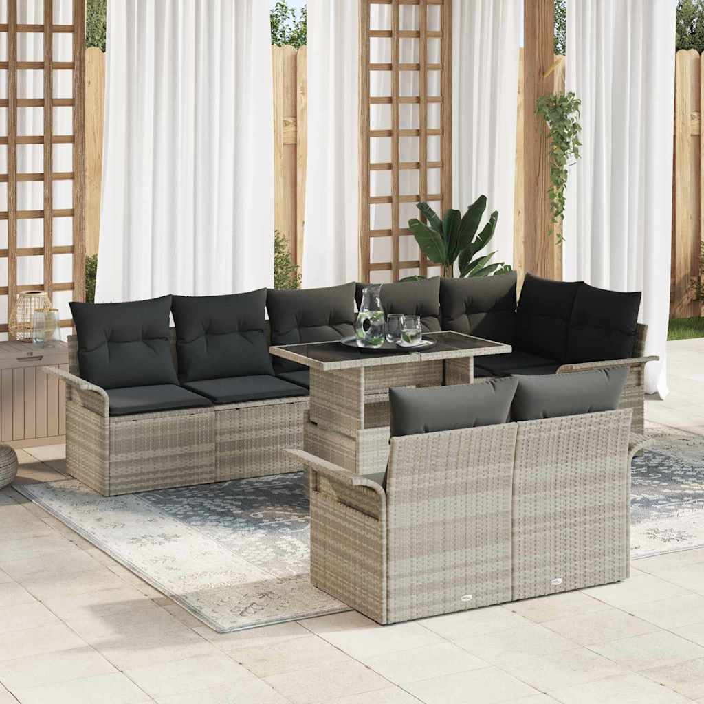 Tuin Sofa Set Met Kussen 9 Pcs Poly Riet