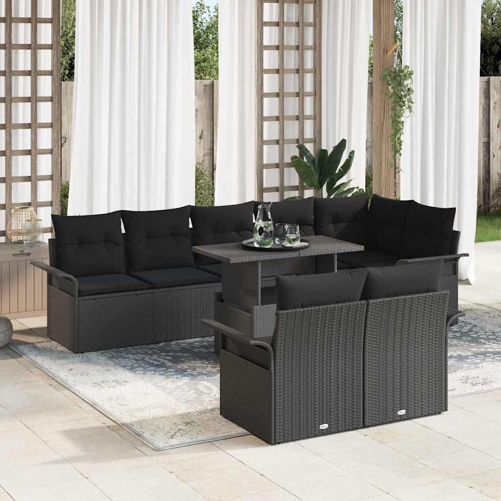 Tuin Sofa Set Met Kussen 9 Pcs Poly Riet