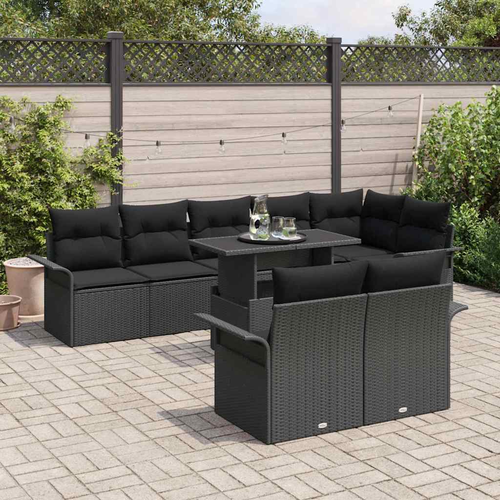 Tuin Sofa Set Met Kussen 9 Pcs Poly Riet