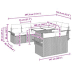 Tuin Sofa Set Met Kussen 9 Pcs Poly Riet