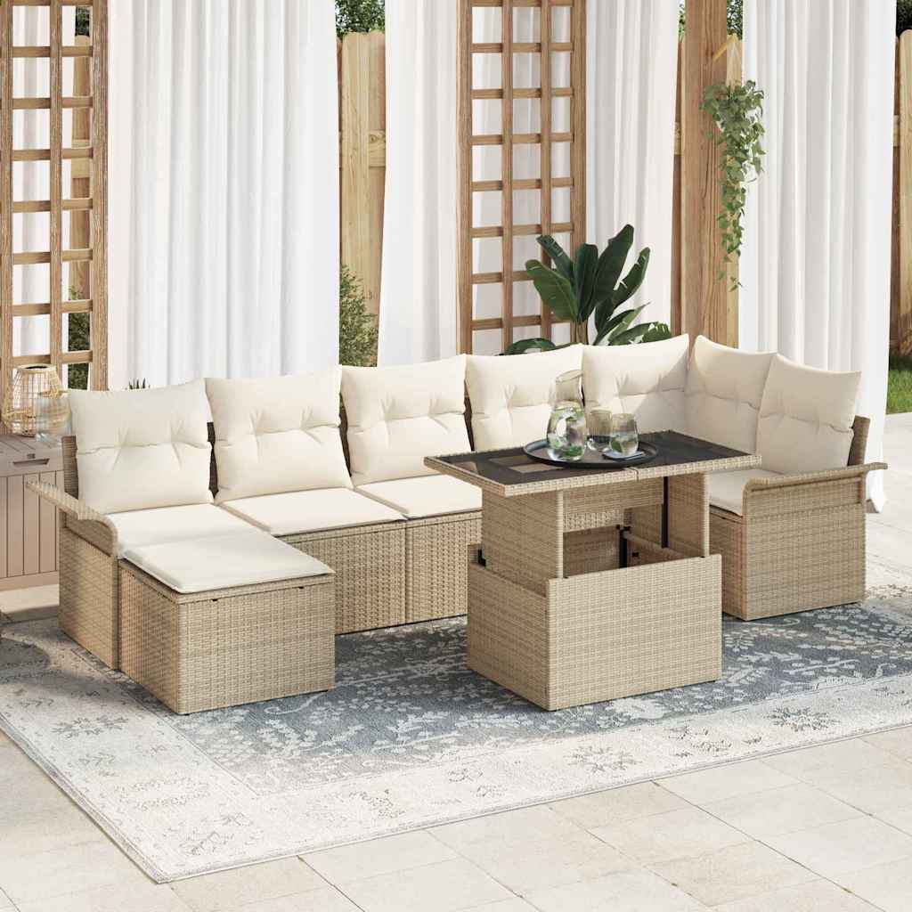 Tuin Sofa Set Met Kussen 8 Pcs Poly Riet