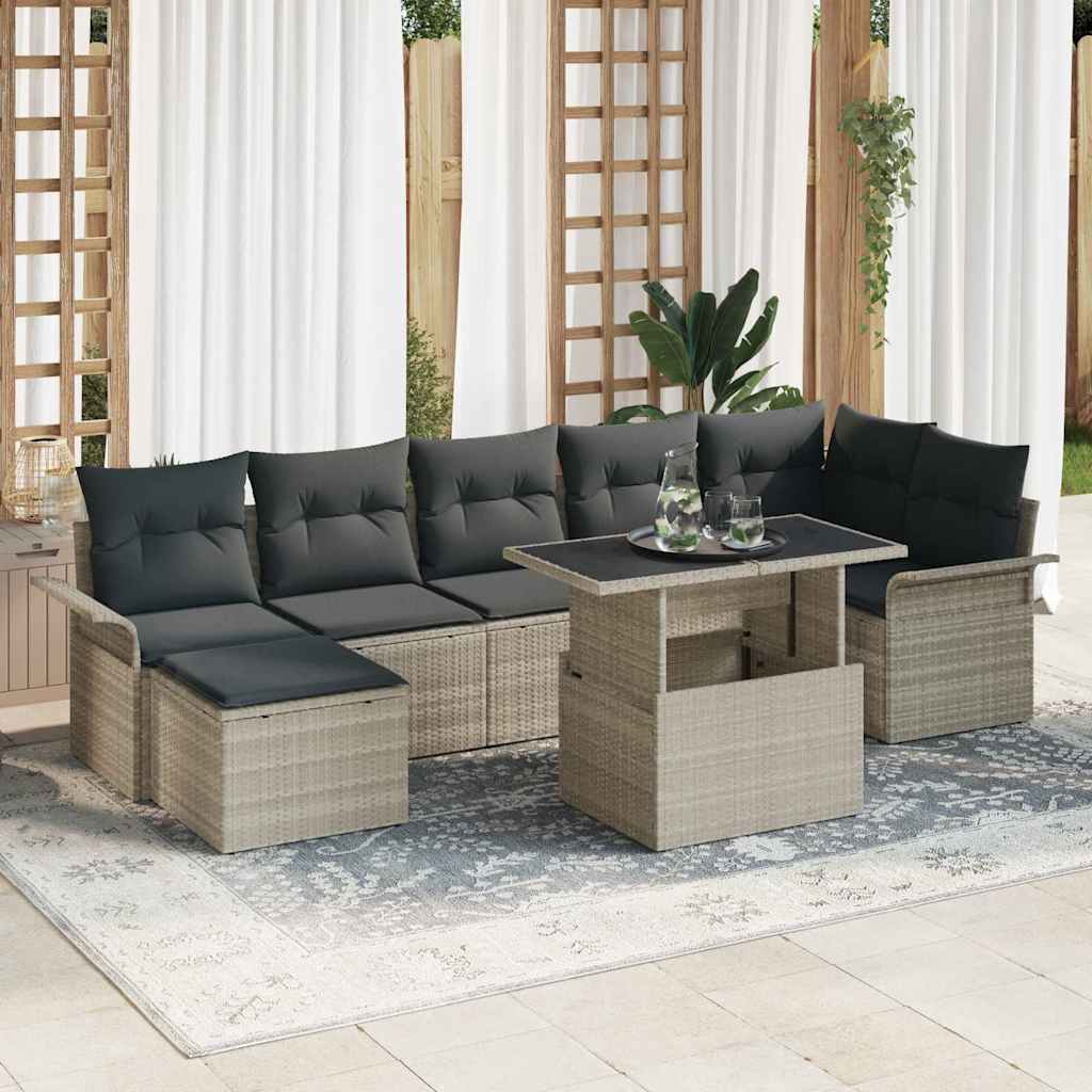Tuin Sofa Set Met Kussen 8 Pcs Poly Riet