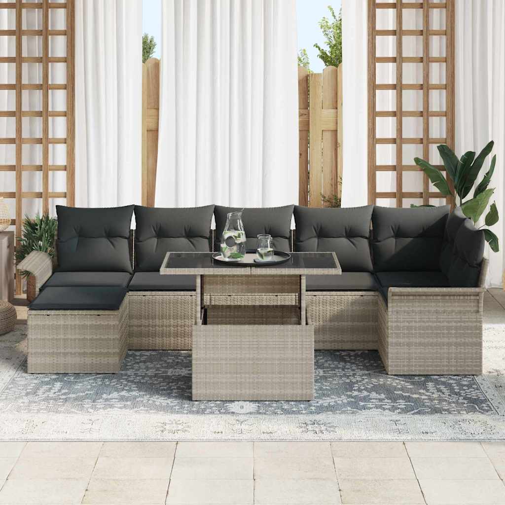 Tuin Sofa Set Met Kussen 8 Pcs Poly Riet