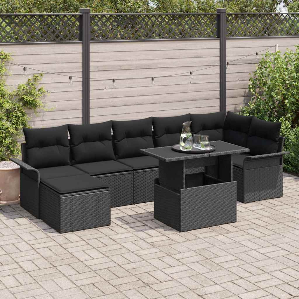 Tuin Sofa Set Met Kussen 8 Pcs Poly Riet