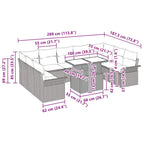 Tuin Sofa Set Met Kussen 10 Pcs Poly Riet