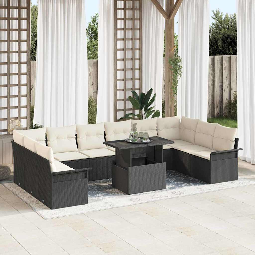 Tuin Sofa Set Met Kussen 11 Pcs Poly Riet