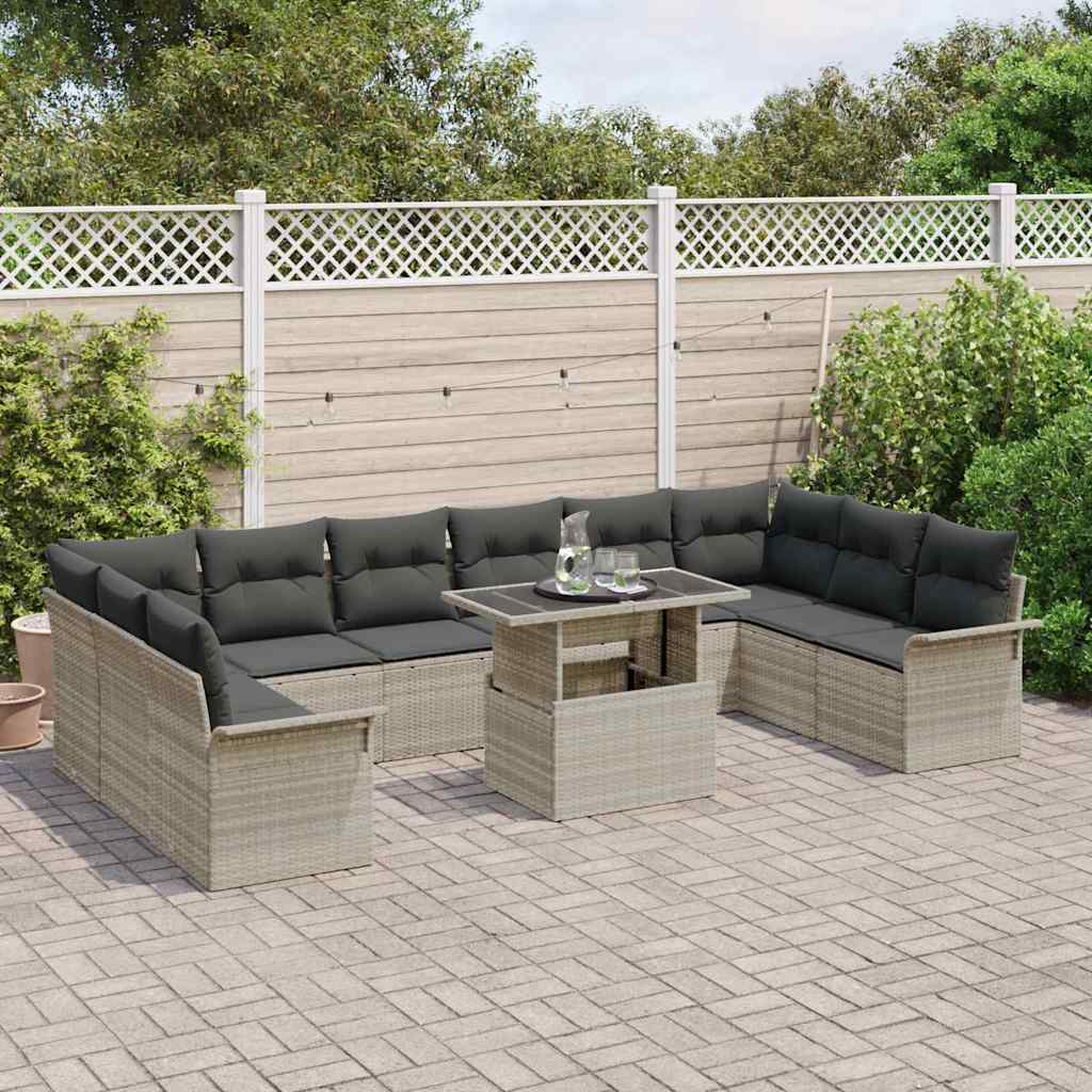 Tuin Sofa Set Met Kussen 11 Pcs Poly Riet