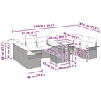 Tuin Sofa Set Met Kussen 11 Pcs Poly Riet