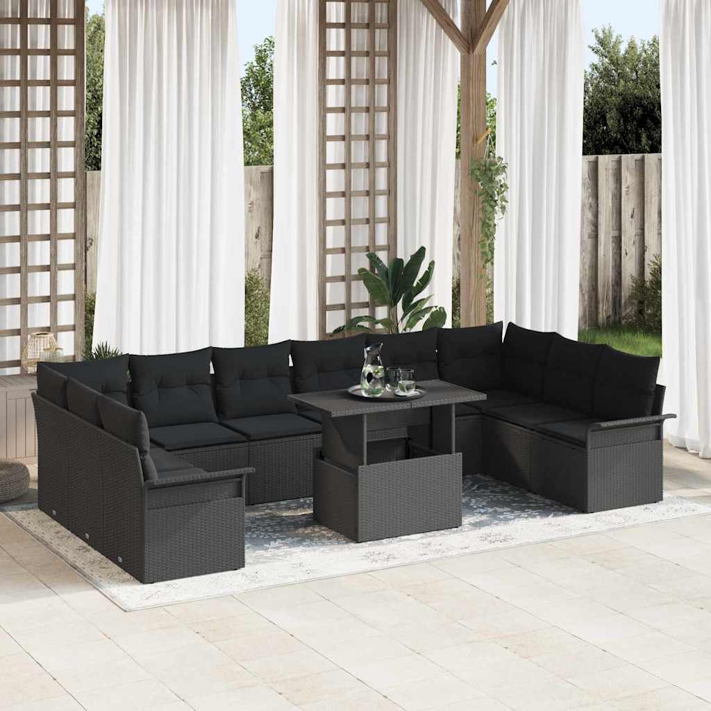 Tuin Sofa Set Met Kussen 11 Pcs Poly Riet