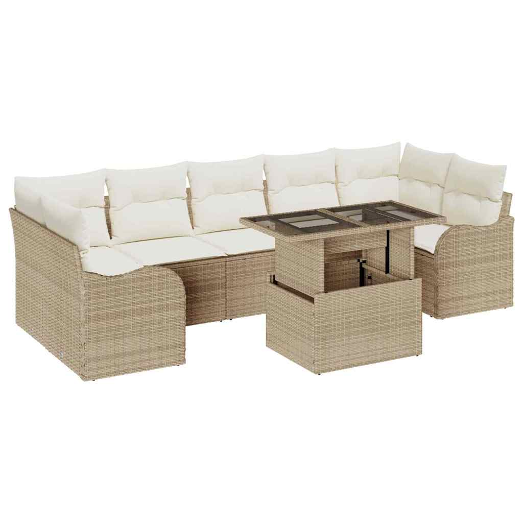 Tuin Sofa Set Met Kussen 8 Pcs Poly Riet