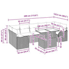 Tuin Sofa Set Met Kussen 8 Pcs Poly Riet