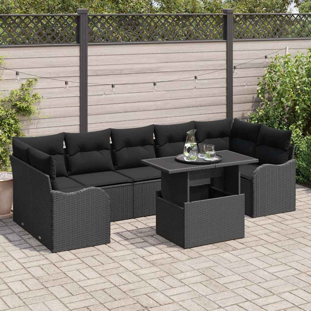 Tuin Sofa Set Met Kussen 8 Pcs Poly Riet