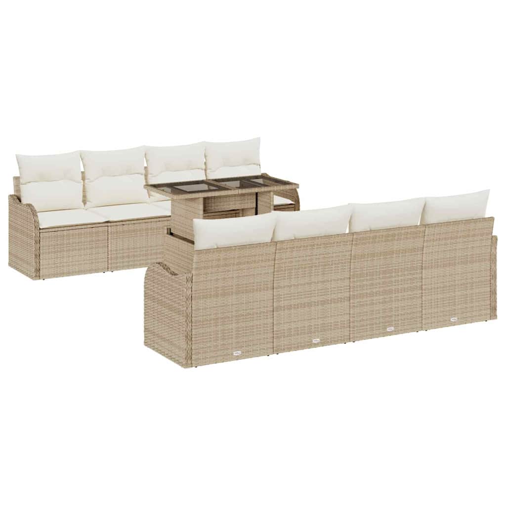 Tuin Sofa Set Met Kussen 7 Pcs Poly Riet
