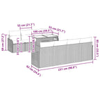 Tuin Sofa Set Met Kussen 7 Pcs Poly Riet