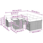 Tuin Sofa Set Met Kussen 9 Pcs Poly Riet