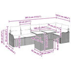 Tuin Sofa Set Met Kussen 7 Pcs Poly Riet