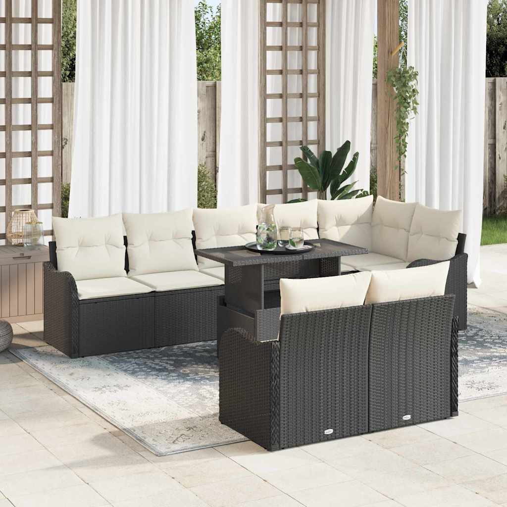 Tuin Sofa Set Met Kussen 9 Pcs Poly Riet