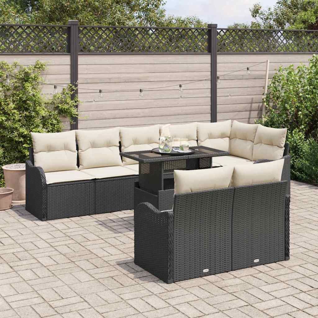 Tuin Sofa Set Met Kussen 9 Pcs Poly Riet