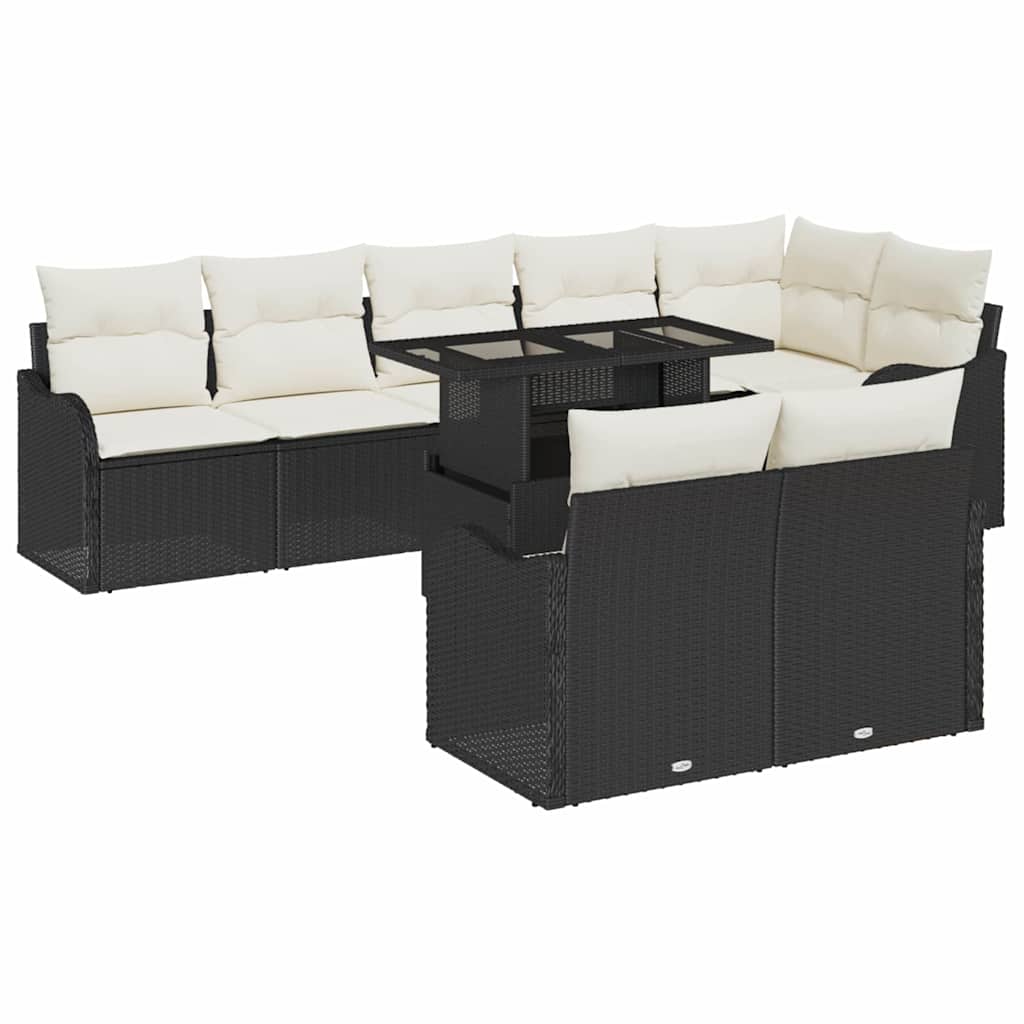 Tuin Sofa Set Met Kussen 9 Pcs Poly Riet