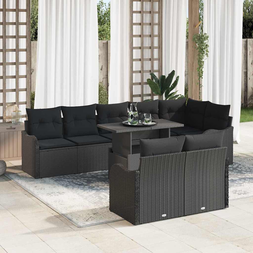 Tuin Sofa Set Met Kussen 9 Pcs Poly Riet