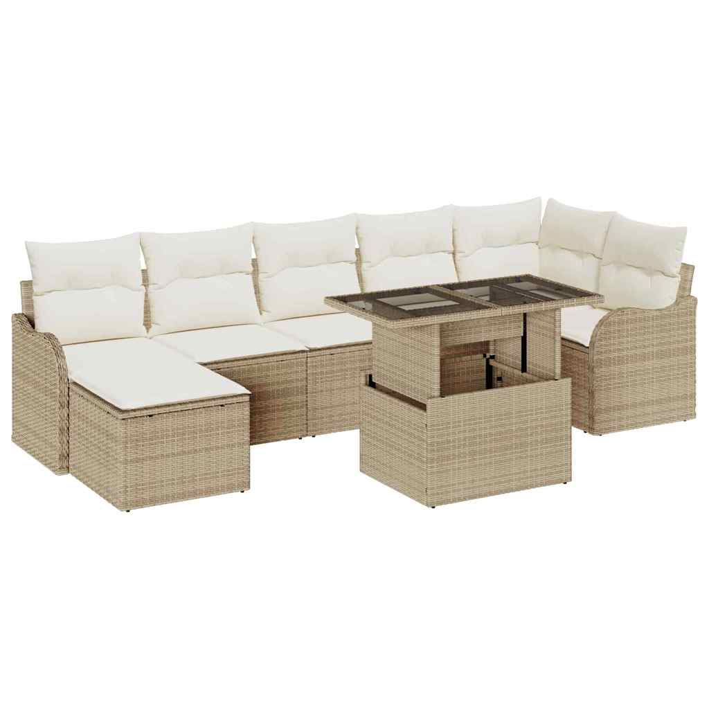 Tuin Sofa Set Met Kussen 8 Pcs Poly Riet