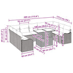 Tuin Sofa Set Met Kussen 10 Pcs Poly Riet