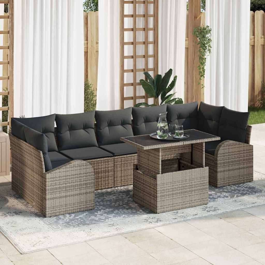 Tuin Sofa Set Met Kussen 8 Pcs Poly Riet