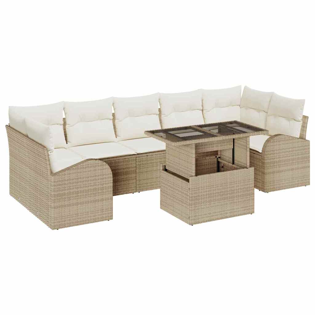 Tuin Sofa Set Met Kussen 8 Pcs Poly Riet