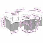 Tuin Sofa Set Met Kussen 8 Pcs Poly Riet