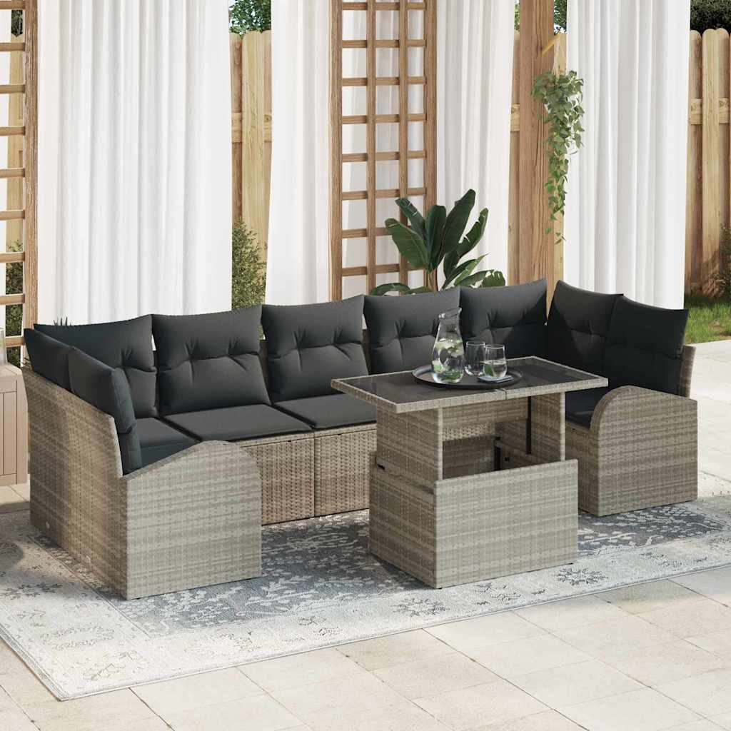 Tuin Sofa Set Met Kussen 8 Pcs Poly Riet