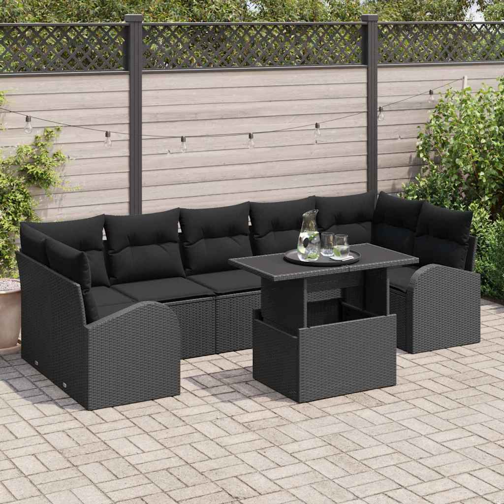 Tuin Sofa Set Met Kussen 8 Pcs Poly Riet