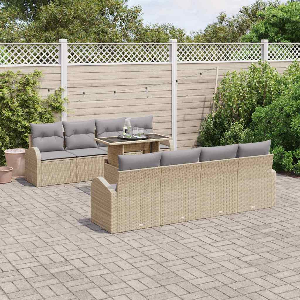 Tuin Sofa Set Met Kussen 7 Pcs Poly Riet