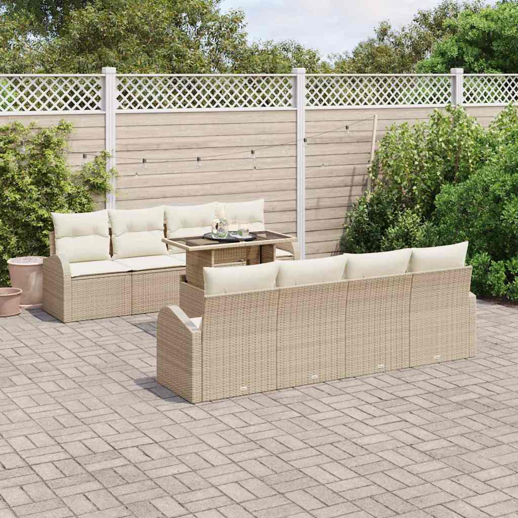 Tuin Sofa Set Met Kussen 7 Pcs Poly Riet