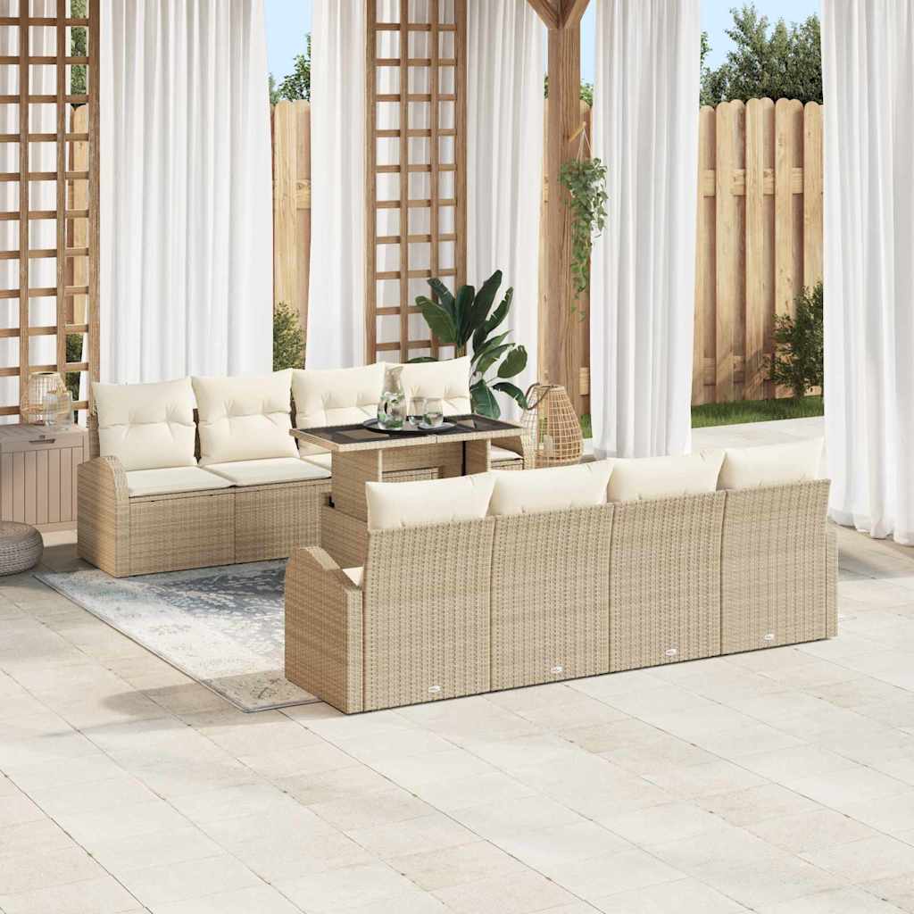Tuin Sofa Set Met Kussen 7 Pcs Poly Riet