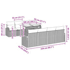 Tuin Sofa Set Met Kussen 7 Pcs Poly Riet