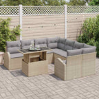 Tuin Sofa Set Met Kussen 9 Pcs Poly Riet