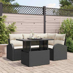 Tuin Sofa Set Met Kussen 5 Pcs Poly Riet