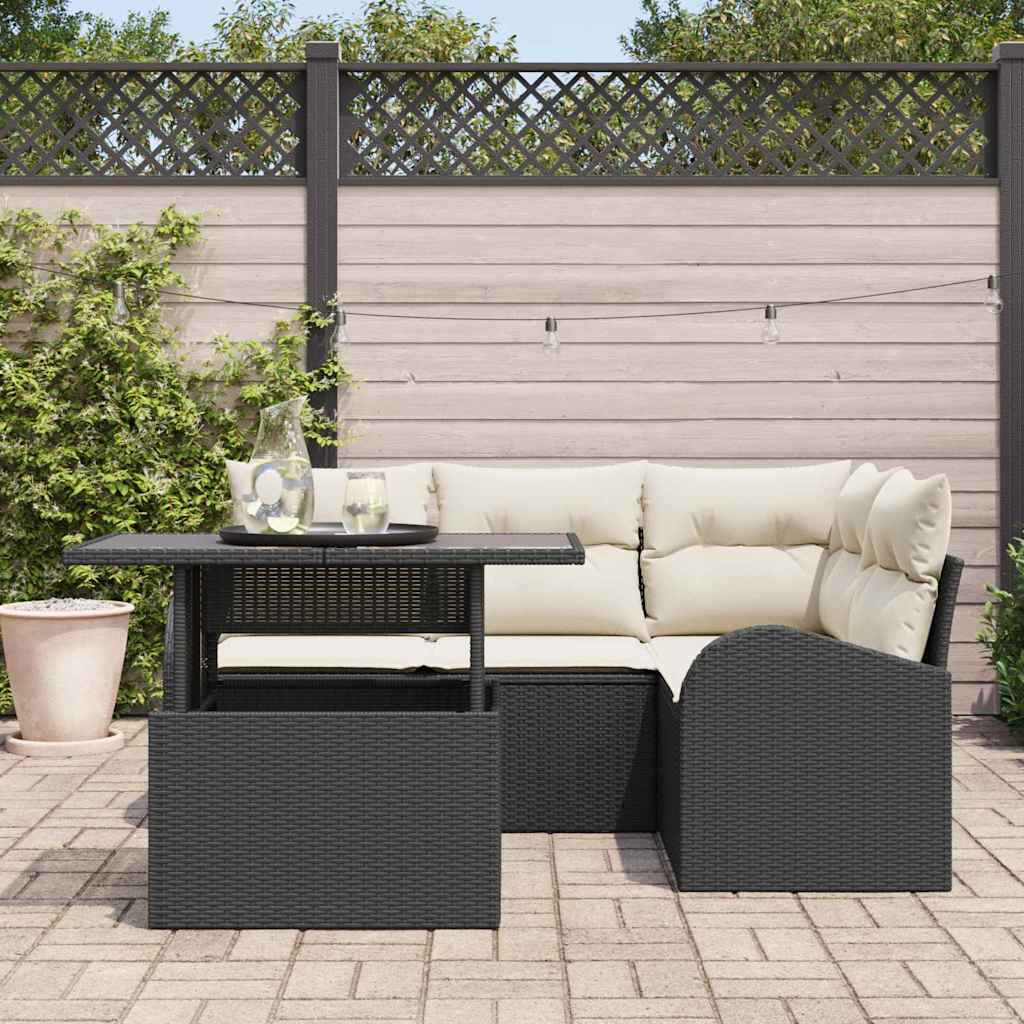 Tuin Sofa Set Met Kussen 5 Pcs Poly Riet