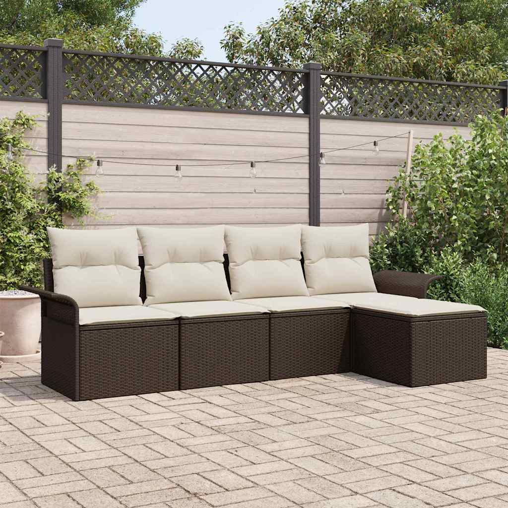Tuin Sofa Set Met Kussen Met Opslag 6 Pcs Poly Riet