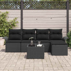 Tuin Sofa Set Met Kussen Met Opslag 6 Pcs Poly Riet