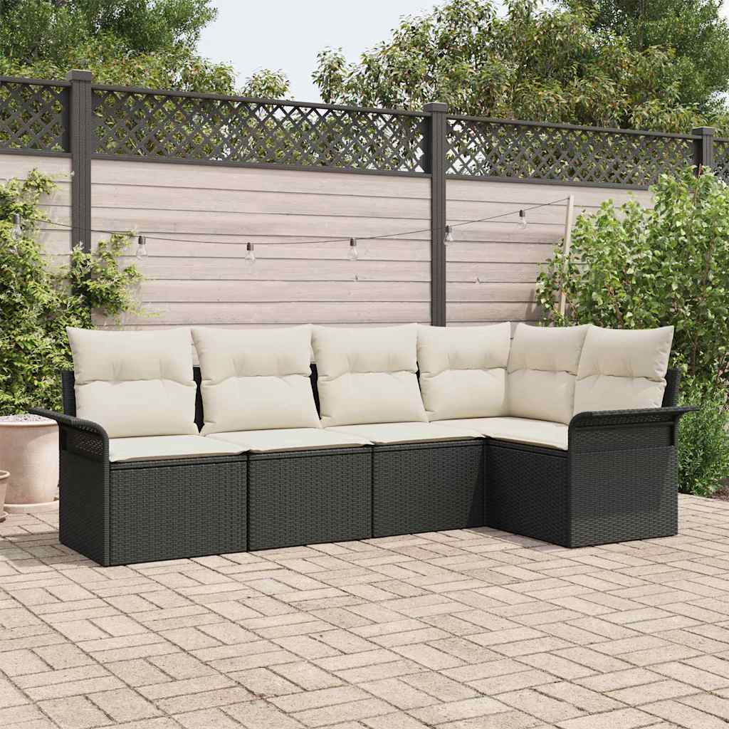 Tuin Sofa Set Met Kussen Met Opslag 6 Pcs Poly Riet